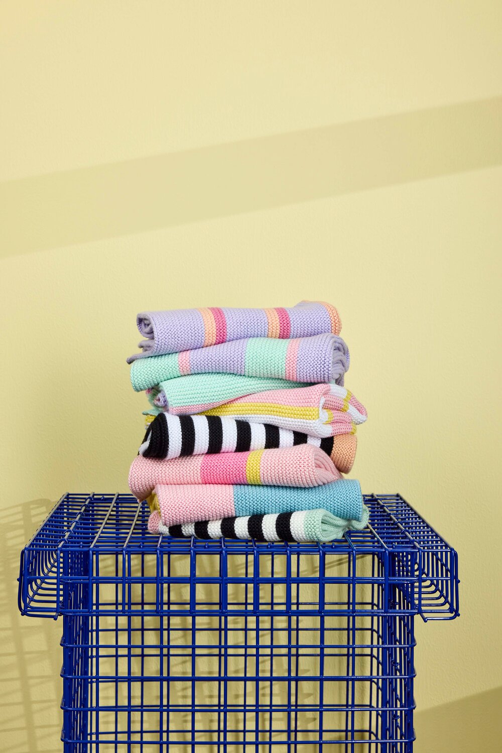 Karklud med striber - purple/mint/rose